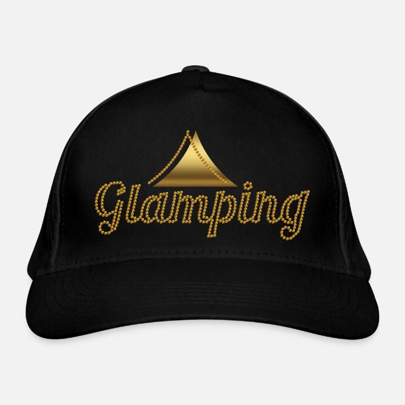 glamping gold - Bio-Baseballkappe - Schwarz