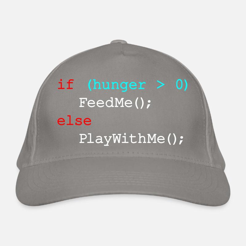 Si la faim me nourrit d’autre, joue avec moi - JavaScript Casquette classique bio