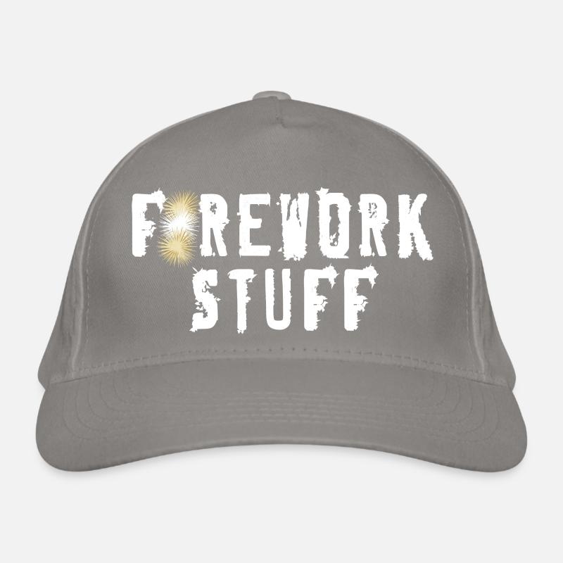 Fireworks Text Organic Baseball Cap