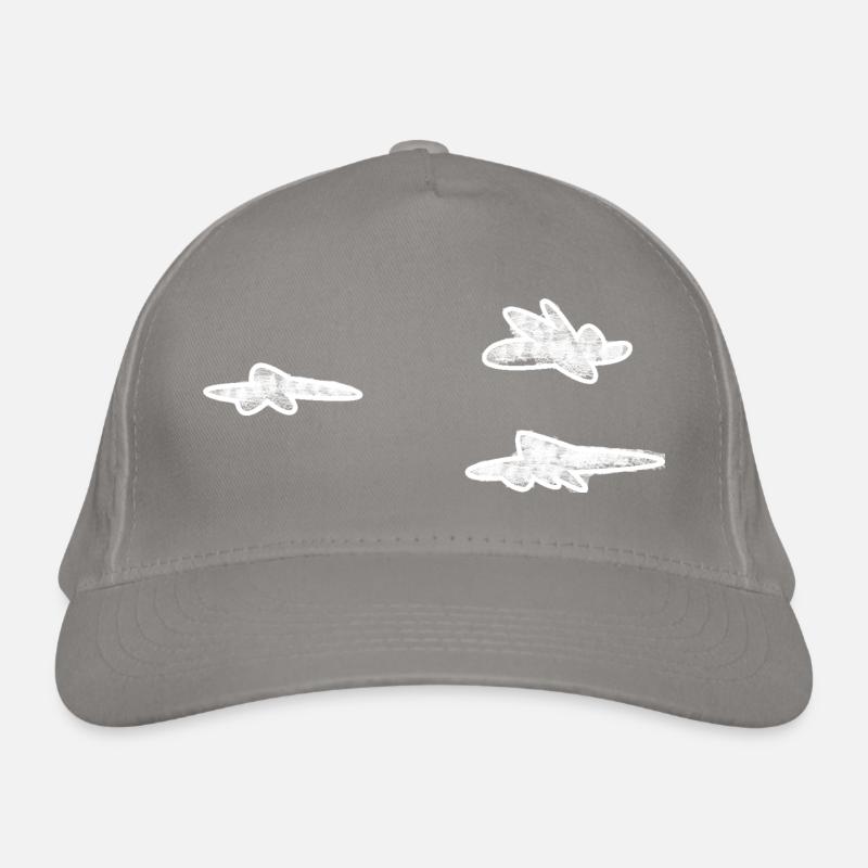 Clouds White Organic Baseball Cap