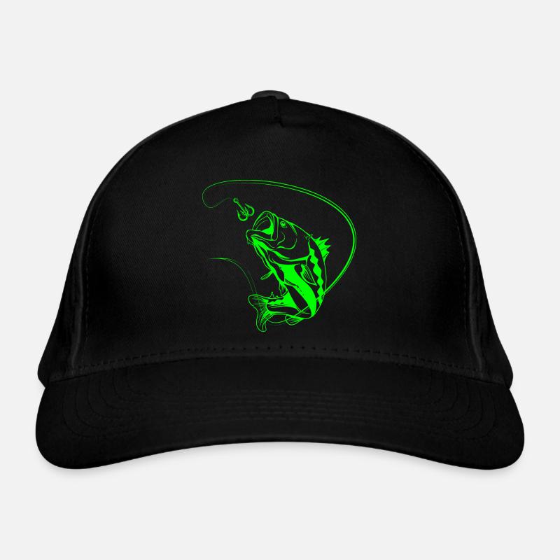 Poisson de pêche lumineux dans le style néon Casquette classique bio