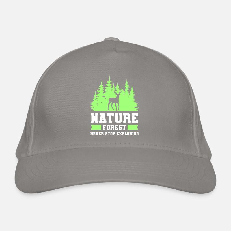 Wald Bäume Holz Waldtier Bio-Baseballkappe