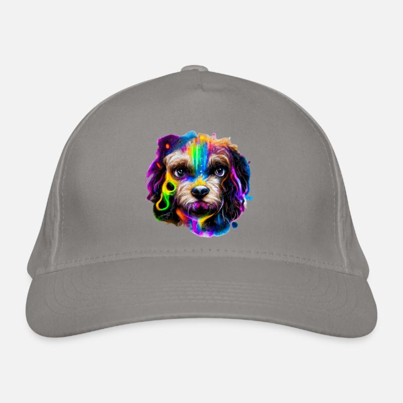 Cavapoo design in color Organic Baseball Cap