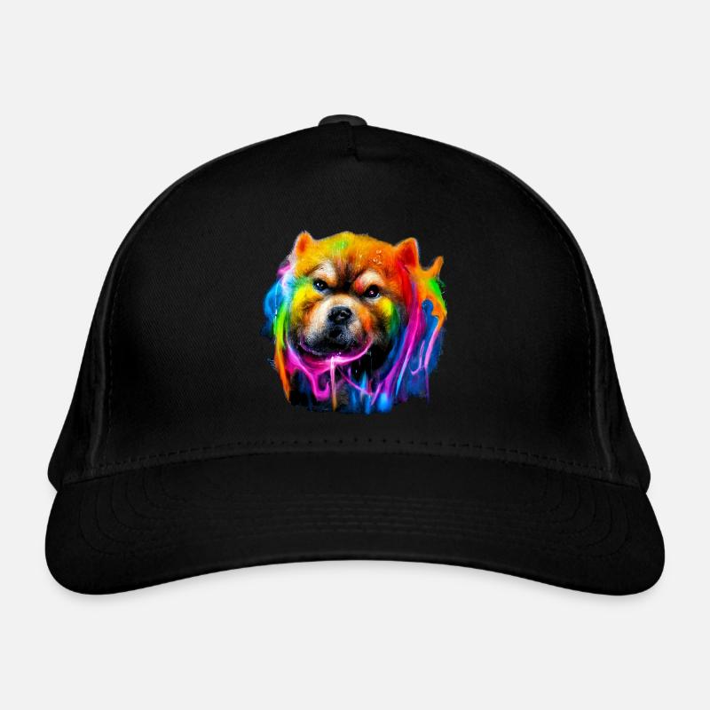 Chow Chow Design in Farbe Bio-Baseballkappe