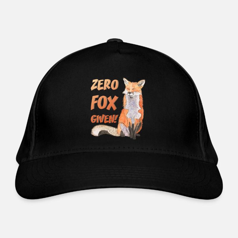 Zéro renard donné Pas de renard donné renard mignon - Casquette classique bio - noir