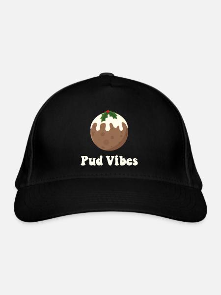 Pud Vibes - Bio-Baseballkappe - Schwarz - Vorne