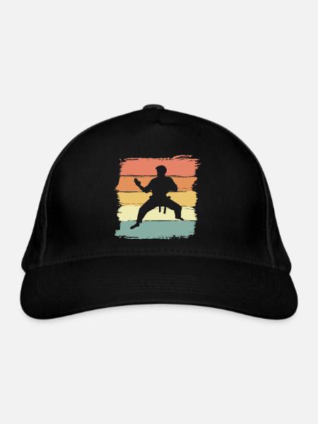 Karaté vintage rétro karaté légende - Casquette classique bio - noir - Devant