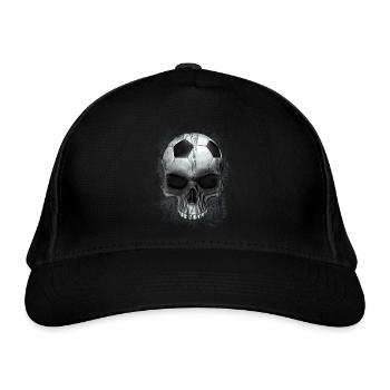 Crâne de football - Casquette classique bio - noir - Devant