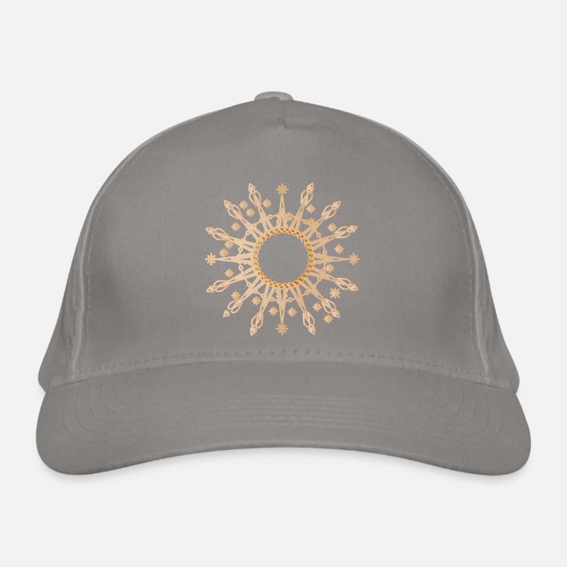 radiant golden star as frame Organic Baseball Cap