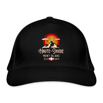 Haute savoie - Casquette classique bio - noir - Devant