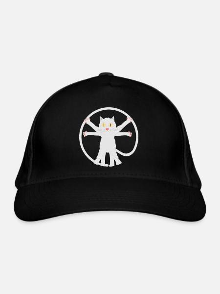 Leonardo da Kitty - Bio-Baseballkappe - Schwarz