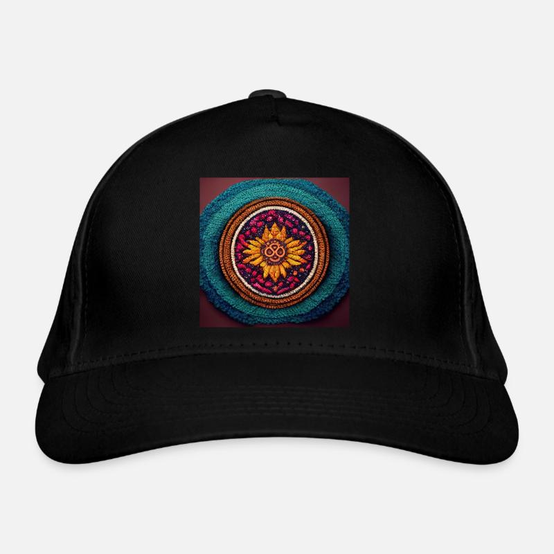 Boho Mandala Abstract - Organic Baseball Cap - black
