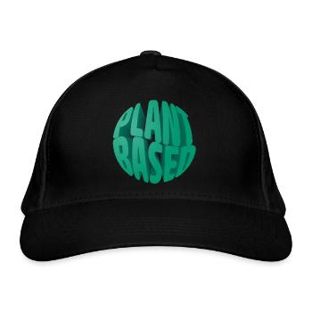Plant Based 3D - Organic Baseball Cap - black - Front