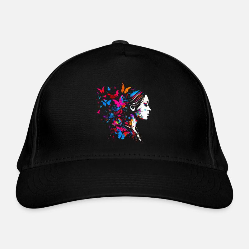 Œuvres d’art psychédéliques Papillons - Open Mind Casquette classique bio