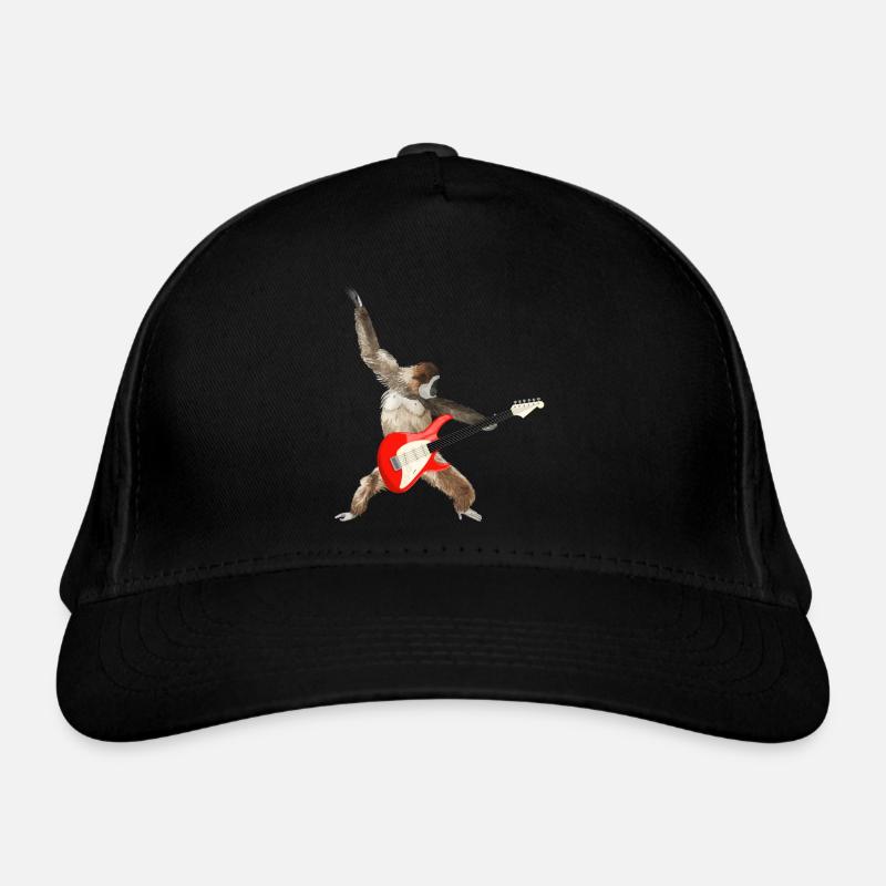 Monkey Whitebeard Gibbon Electric Guitar lets rock Organic Baseball Cap