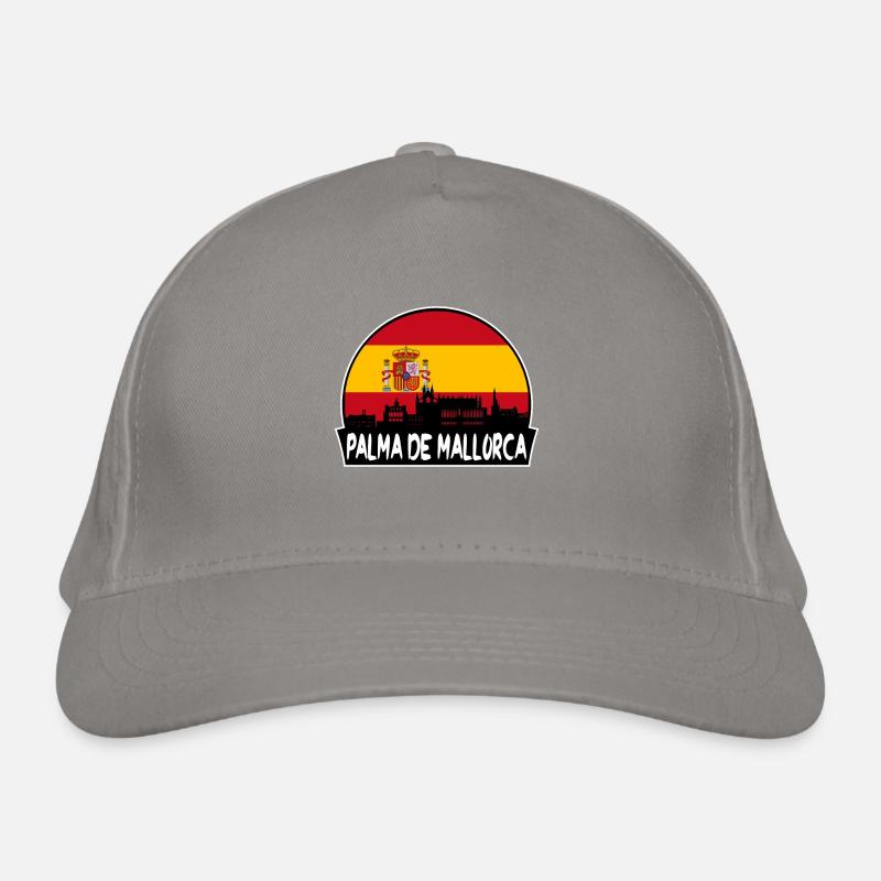 Palma de Mallorca Spanien Flagge Skyline Silhouette Tr Bio-Baseballkappe