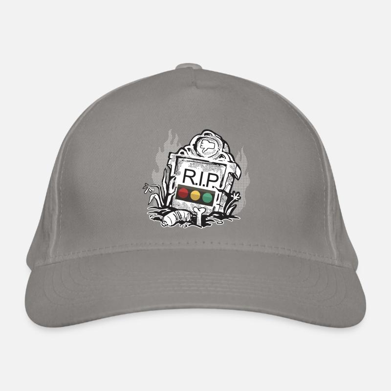 Traffic light Rest in Peace RIP Organic Baseball Cap