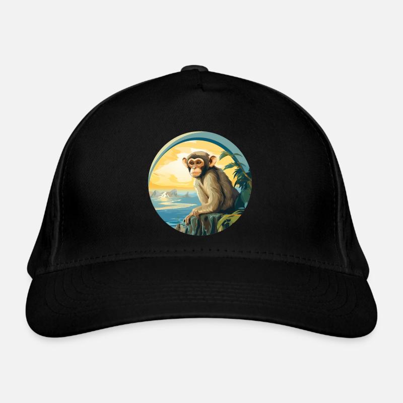 Affe Bio-Baseballkappe