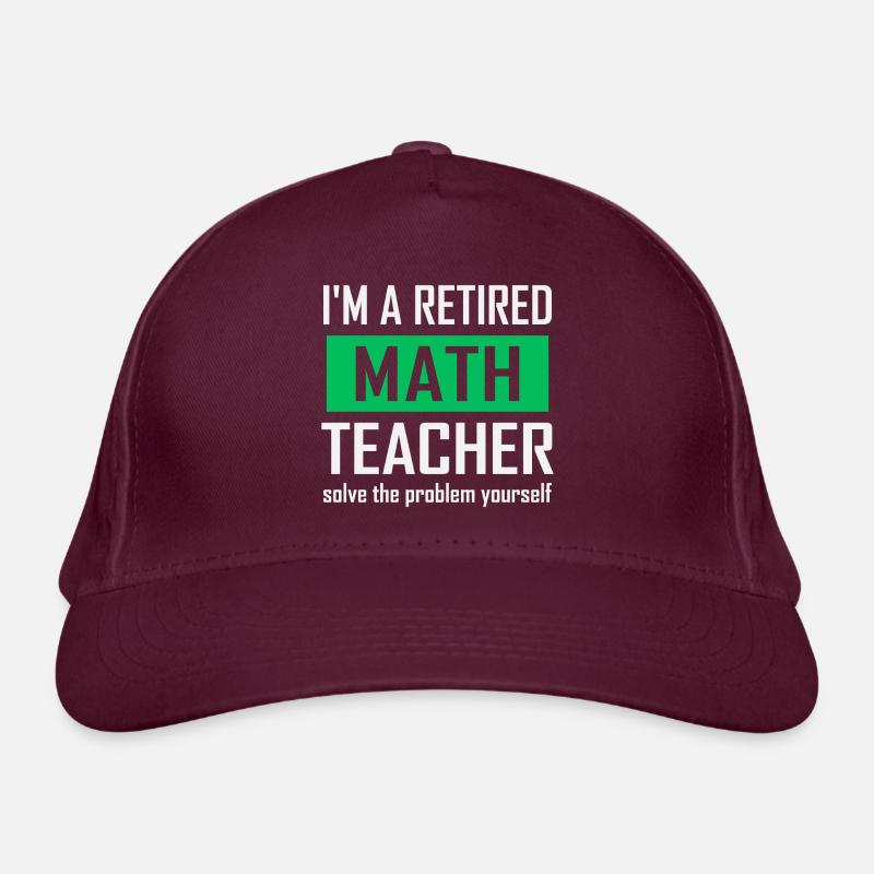 Professeur de mathématiques à la retraite Casquette classique bio