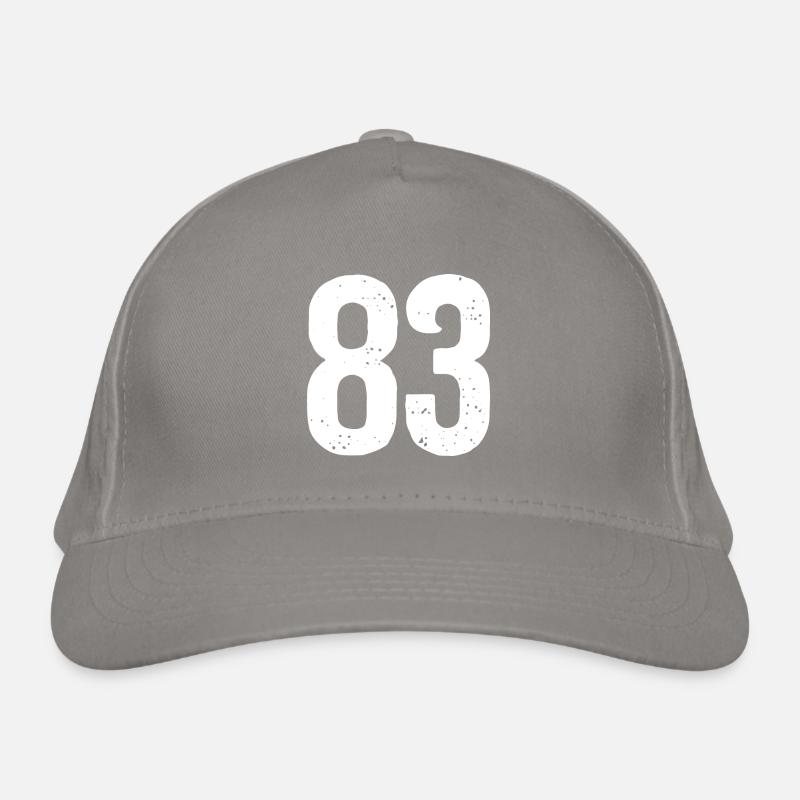 83 Numbers White Organic Baseball Cap