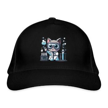 Chat de chimie - Casquette classique bio - noir - Devant