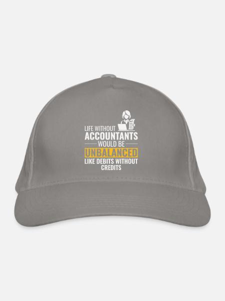Accountant Accounting Bookkeeping Finance Funny - Organic Baseball Cap - light grey - Front