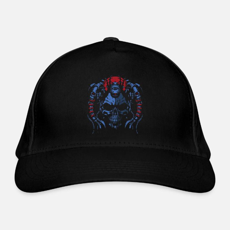 SKUL Red Blue Organic Baseball Cap