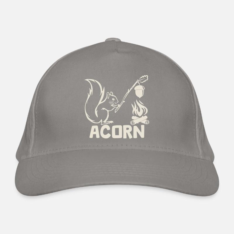Acorn - Hungriges Eichhörnchen [Weiß] Bio-Baseballkappe
