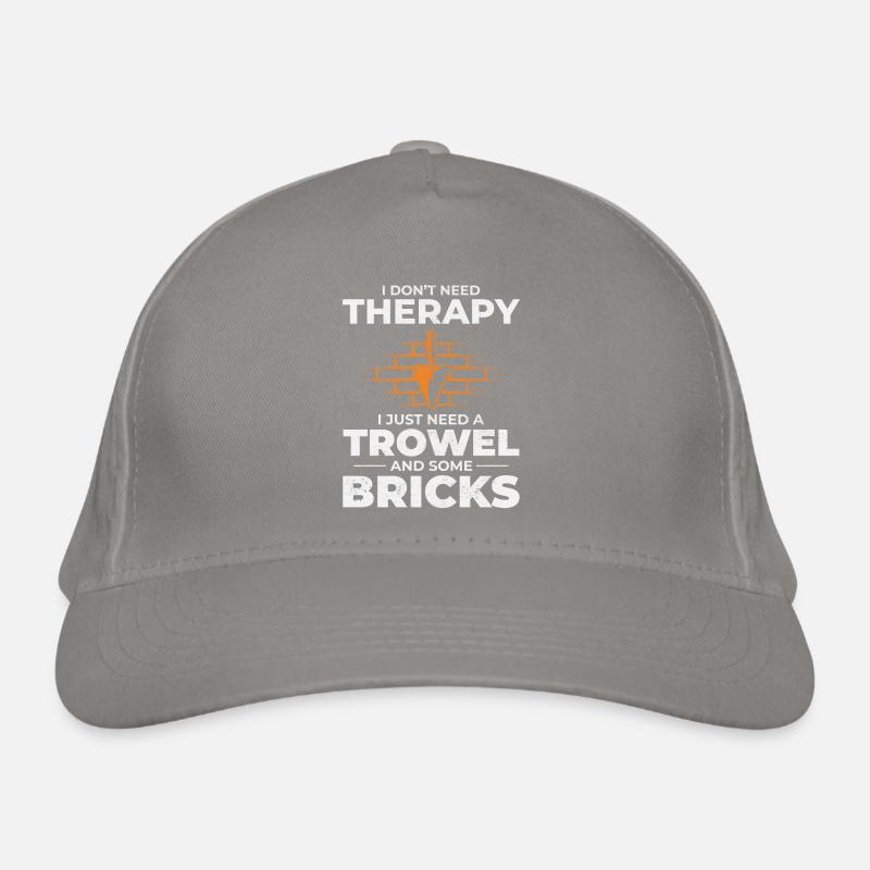 Bricklayer Therapy Trowels and Bricks Brick Mason Organic Baseball Cap