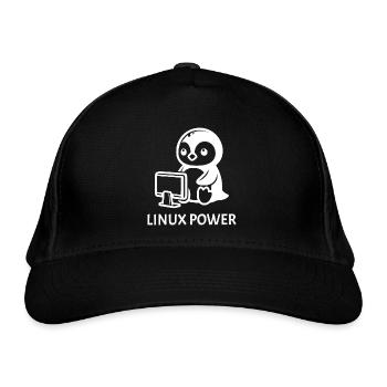 Puissance Linux - Casquette classique bio - noir - Devant