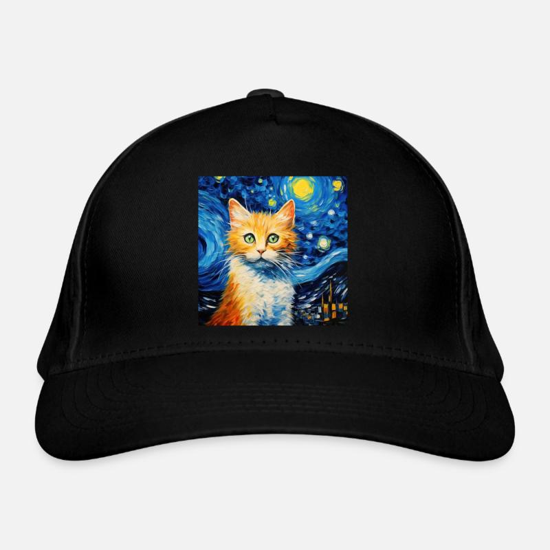 Cat, Cat Motif Organic Baseball Cap