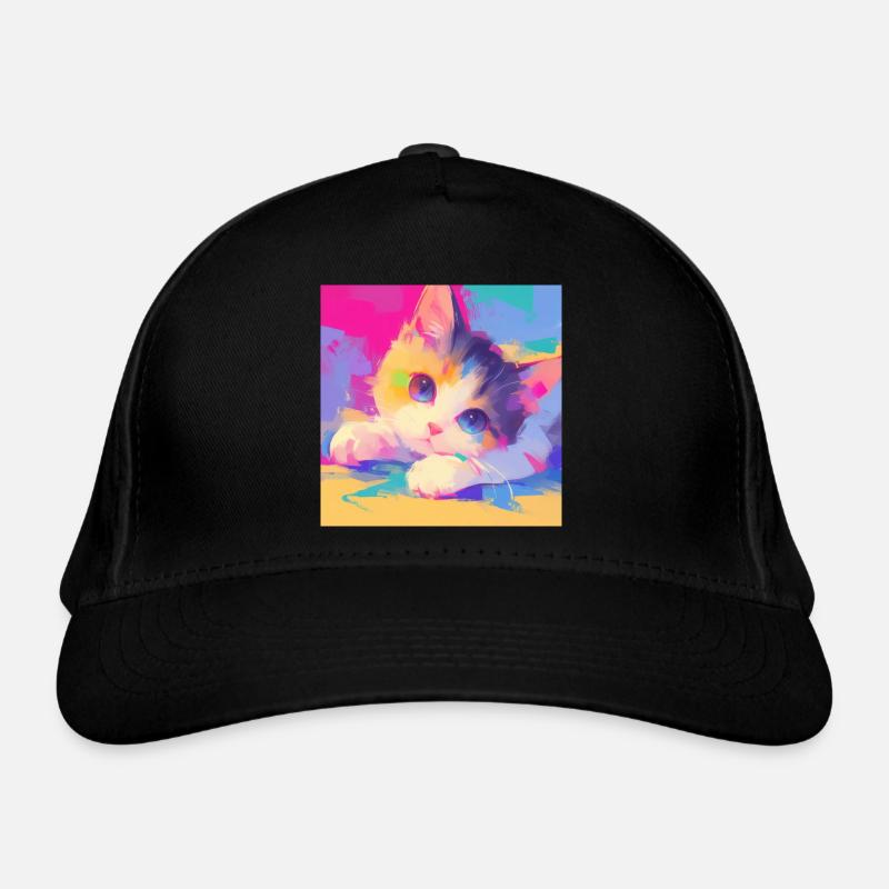 Cat, Cat Motif Organic Baseball Cap