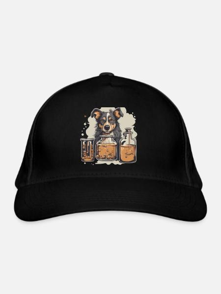 Chien de chimie - Casquette classique bio - noir - Devant