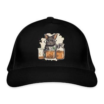 Chemist Rabbit - Organic Baseball Cap - black - Front