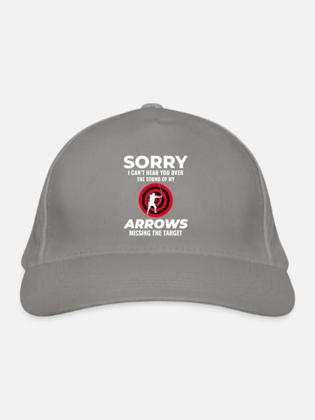 Archery Targets Archer Bullseye Shooting Sport - Organic Baseball Cap - light grey - Front