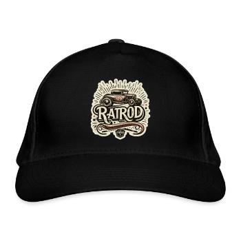 Ratsking Ratlook Shirt – Rustic Custom Style - Organic Baseball Cap - black - Front