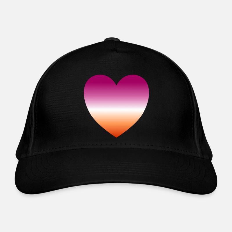 Lesbisches Herz Bio-Baseballkappe