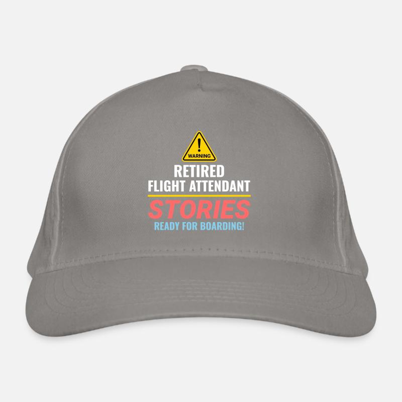 Retired Flight Attendant Aviation Cabin Crew Organic Baseball Cap