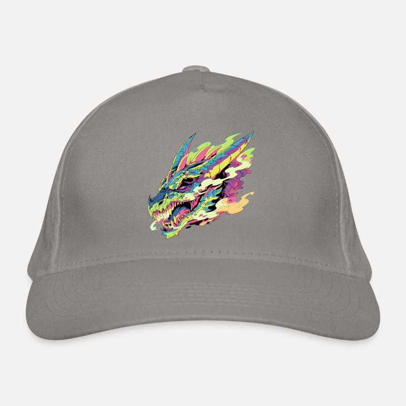 A colorful and stylized dragon Organic Baseball Cap