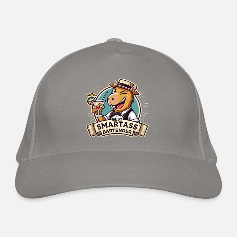 Barkeeper Barmann Capybara Capy Geschenk Bio-Baseballkappe