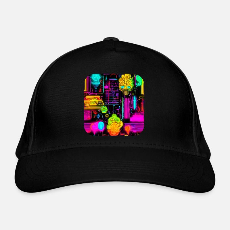 Neon Abstract Style Trend UV Organic Baseball Cap