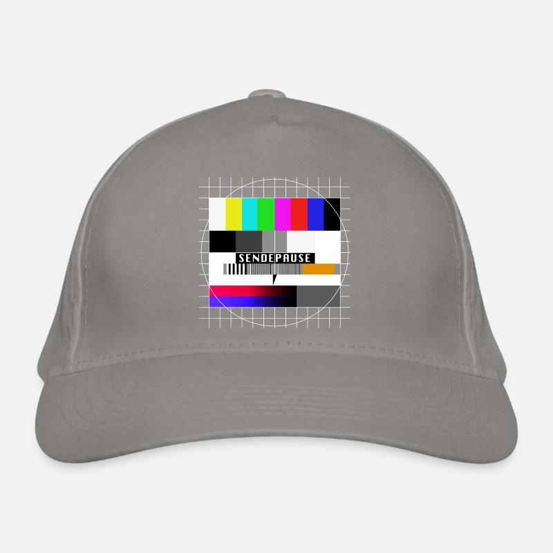 Röhrenfernseher Testbild - Sendepause - 80er Bio-Baseballkappe
