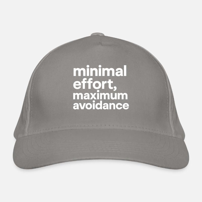Effort minimal, évitement maximal | Ironie, Minimal Casquette classique bio