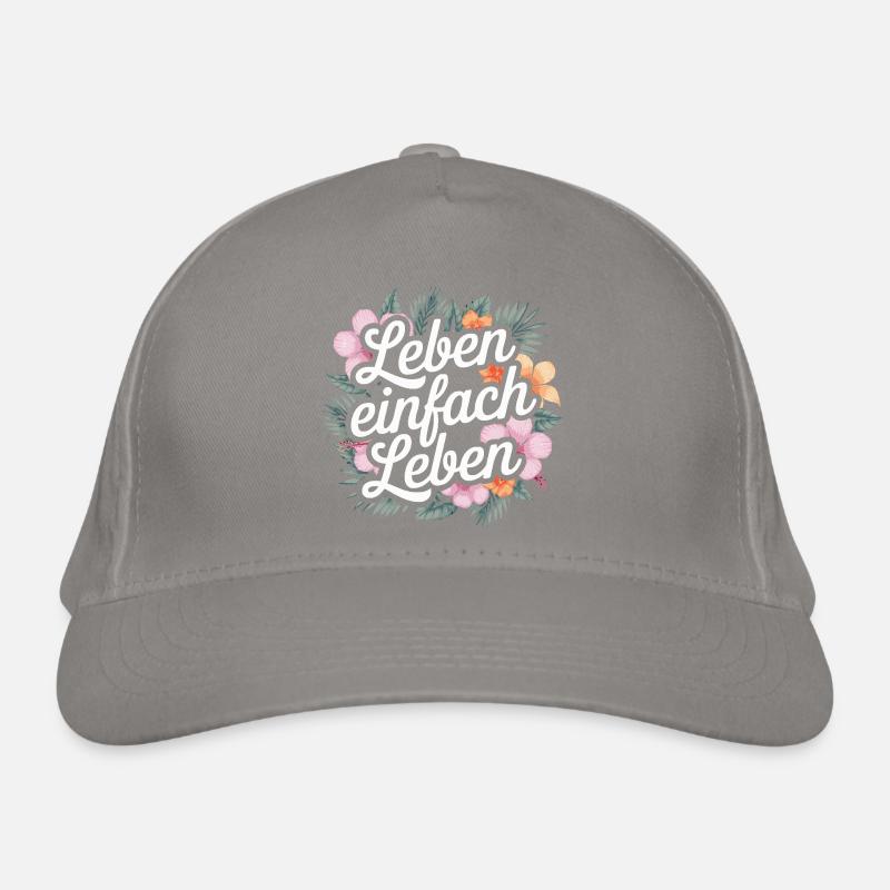 Leben einfach leben - positive Sprüche Bio-Baseballkappe