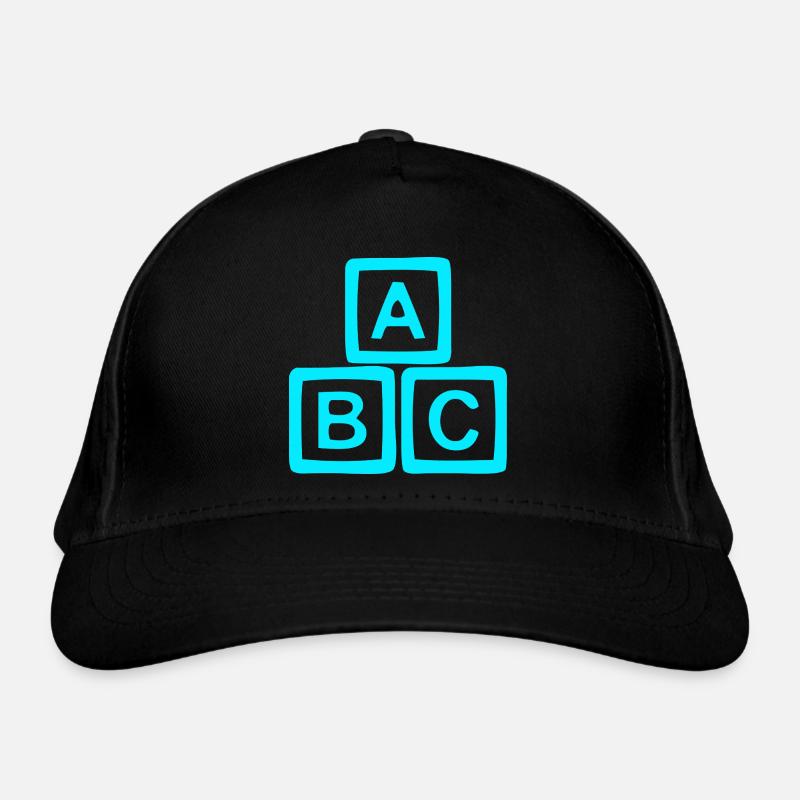 Neon ABC Block Muster Bio-Baseballkappe