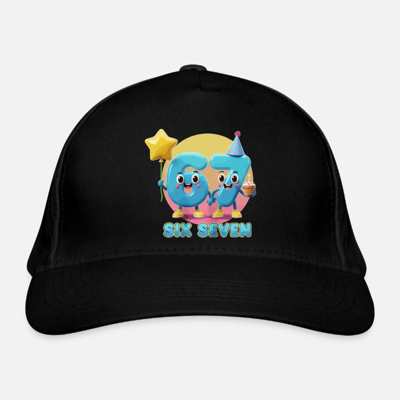 Six Sept 6-7 67 Cadeau mignon drôle - Casquette classique bio - noir