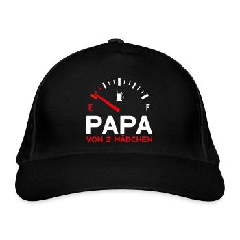 VATER ZWEI TÖCHTER PAPA VON 2 MÄDCHEN VATERTAG - Bio-Baseballkappe - Schwarz - Vorne