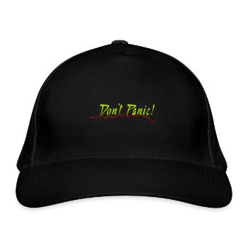 Crash incoming? Dont Panic! - Bio-Baseballkappe - Schwarz - Vorne