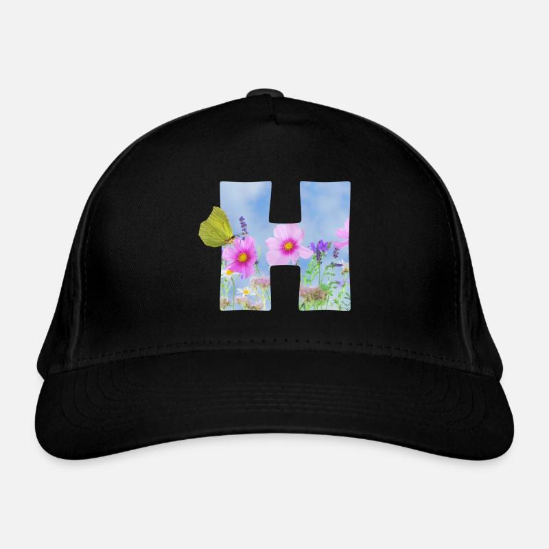spring flowers butterfly h Organic Baseball Cap