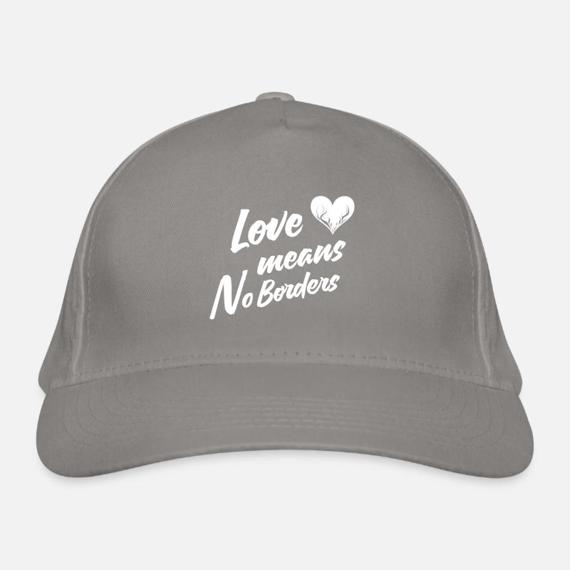 love means no borders Bio-Baseballkappe